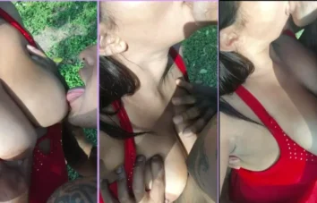 Confere esse casal ousado se exibindo e se divertindo em público!