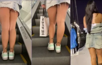 Ellenzinhaexib foi flagrada mostrando suas bucetinha em um local público, sem usar calcinha