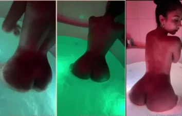 Angie do OnlyFans relaxando na jacuzzi e exibindo o bumbum