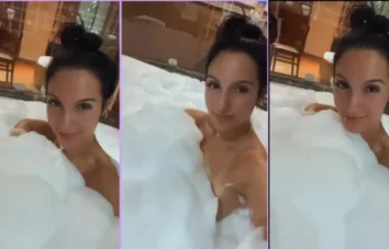 Morena irresistível Thais de Vargas na banheira
