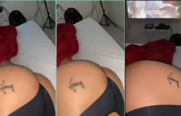 A Lorrana Joyce, de calcinha, tá ali assistindo a um filme