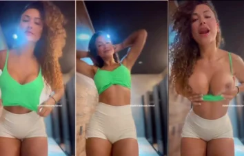Paty Doce, irresistível, exibindo seus peitão generosos
