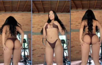 Samie Vera, com aquele corpão, dando um show de pulos bem sensuais