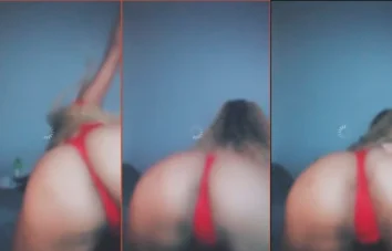 Ajamillyflor dançando com sensualidade, exibindo a bunda incrível e com a calcinha bem apertada
