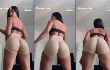 Jamily Carvalho rebola de forma bem ousada e safadinha ao dançar funk com seu shortinho justo