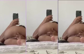 Alana Gelmi, aquela safadinha, tá dando uma reboladinha de lado com o dedinho na sua xexeca