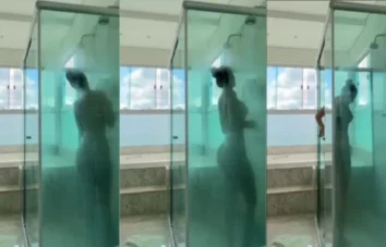 Jennefer Karoline tá com o bundão molhadinho debaixo do chuveiro