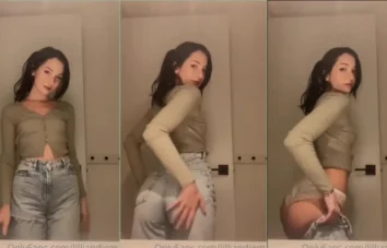 Lilliandiem dando uma provocada, descendo a calça