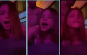 Maru Karv mostrando o bundão e fazendo barulhos animados para a câmera