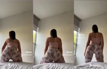 Natália Salas arrasando e se jogando na dança no quarto dela