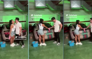 Dominguero Vip registrando a bela morena dando aquele trato no carro