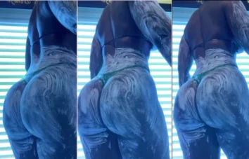 Gabriela Alves, uma negona cheia de curvas, se bronzeando