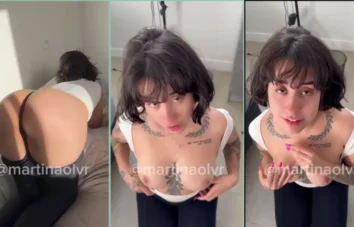 Vídeo bem ousado do atrevido dando um tapa na bunda da Martina Olvr