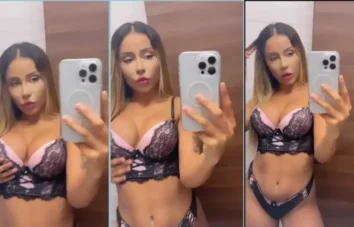 Lusia Fernanda de calcinha e sutiã