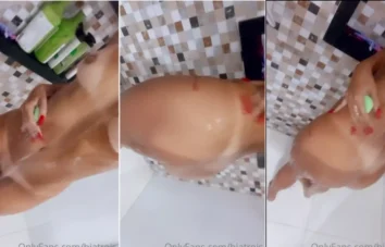 Bia Trois gravou um vídeo se limpando no chuveiro