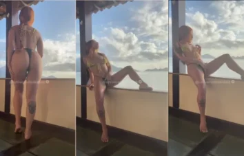 Fadinha Maju tomando um solzão e se acariciando