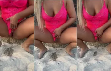 Juju Furacão xxx, a famosa pelas marquinhas de biquíni, se jogando na siririca ao ar livre