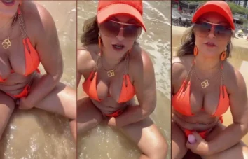 Rainha do Tantra desfruta do Privacy grátis ao se masturbar na praia.