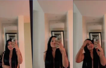 Vídeo caseiro da Nicole Diaz nua na frente do espelho