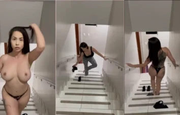 Vídeo da Mc Mayara se mostrando toda ousada na escada do prédio