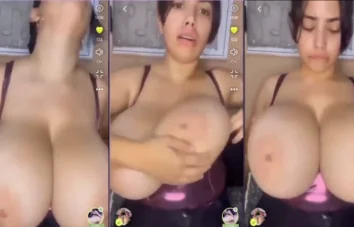 Vídeo sexy da famosa se tocando nos peitos